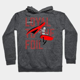 Northwest Foil Club: LOYAL / Black & Red (Background text) Hoodie